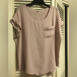 Maurice’s Pale Pink Blouse Semi-Sheer - L - EUC